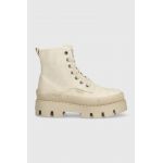 Buffalo bocanci Raven Laceup Hi femei, culoarea bej, cu platforma