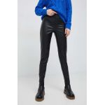 Dkny colanti femei, culoarea negru, neted
