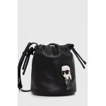 Karl Lagerfeld poseta de piele culoarea negru