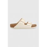 Birkenstock papuci Arizona Rivet Logo femei, culoarea bej, 1022679 1022679-Eggshell