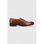 BOSS mocasini de piele Colby barbati, culoarea maro, 50487115