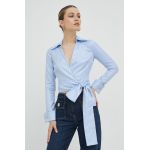 Elisabetta Franchi camasa din bumbac femei, cu guler clasic, regular