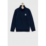 Adidas Originals bluza copii culoarea albastru marin, neted
