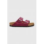 Birkenstock slapi de piele Arizona femei, culoarea roz