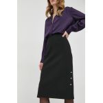 BOSS fusta culoarea negru, midi, creion