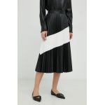 BOSS fusta culoarea negru, midi, evazati