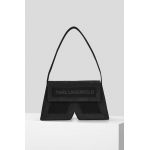 Karl Lagerfeld geanta de mana din piele intoarsa culoarea negru