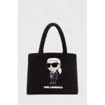 Karl Lagerfeld poseta culoarea negru