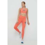 LaBellaMafia leggins de antrenament Go On femei, culoarea portocaliu, cu imprimeu