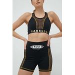 LaBellaMafia pantaloni scurți de antrenament Boxer femei, culoarea negru, cu imprimeu, high waist