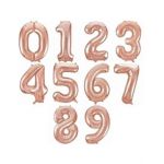Balon Folie Cifra Rose Gold 100 cm Engros