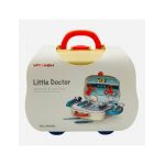 Gentuta din plastic pentru copii, stil valiza cu roti, cu accesorii medicale, Little Doctor, 26×24×9cm, +3ani, en-gros