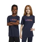 Adidas tricou de bumbac pentru copii culoarea albastru marin, cu imprimeu