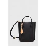 Tory Burch poseta de piele culoarea negru