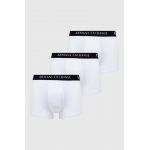 Armani Exchange boxeri 3-pack barbati, culoarea alb