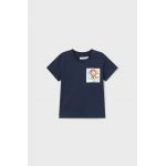 Mayoral tricou din bumbac pentru bebelusi culoarea albastru marin, cu imprimeu