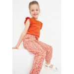 Mayoral pantaloni de bumbac pentru copii culoarea portocaliu, modelator