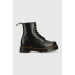 Dr. Martens bocanci de piele 1460 Bex Squared femei, culoarea negru, cu toc plat DM27886001-Black