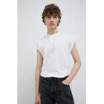 Drykorn tricou din bumbac Frili culoarea alb