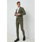 Lindbergh costum Barbati, culoarea verde, neted