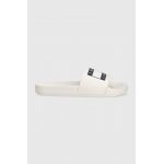 Tommy Jeans papuci FLAG POOL SLD ESS femei, culoarea alb, EN0EN02115