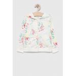 GAP bluza copii culoarea alb, cu glugă, modelator