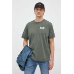 Levi's tricou din bumbac culoarea verde, cu imprimeu