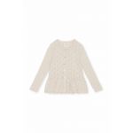 Konges Sløjd cardigan din bumbac pentru copii culoarea bej, light