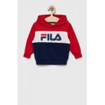 Fila bluza copii culoarea albastru marin, cu glugă, cu imprimeu