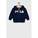Fila bluza copii culoarea albastru marin, cu glugă, cu imprimeu