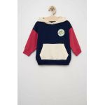 Fila bluza copii culoarea albastru marin, cu glugă, modelator