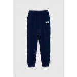 Fila pantaloni de trening din bumbac pentru copii culoarea albastru marin, neted