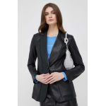 Sisley sacou culoarea negru, un singur rand de nasturi, neted