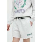 Abercrombie & Fitch pantaloni scurti barbati, culoarea gri, melanj