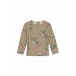 Konges Sløjd longsleeve de baie pentru copii culoarea bej