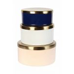 &k amsterdam set de cutii de depozitare Box Round 3-pack