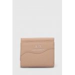 Armani Exchange portofel femei, culoarea bej