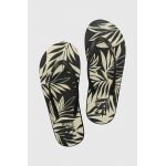 Billabong slapi femei, culoarea negru, cu toc plat
