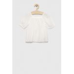 GAP bluza de bumbac pentru copii culoarea alb, neted