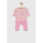 United Colors of Benetton trening din bumbac pentru bebelusi culoarea roz
