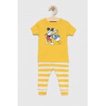 GAP pijamale de bumbac pentru copii x Disney culoarea galben, modelator