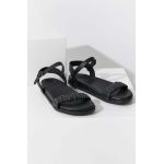 Answear Lab sandale de piele femei, culoarea negru