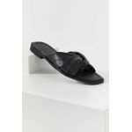 Answear Lab slapi de piele femei, culoarea negru