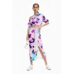 Desigual fusta culoarea roz, midi, creion