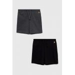 GAP pantaloni scurti copii 2-pack culoarea negru, melanj, talie reglabila