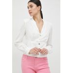 Morgan camasa femei, culoarea alb, cu guler clasic, regular