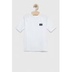 Abercrombie & Fitch tricou de înot pentru copii culoarea alb
