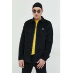 Dickies camasa din velur culoarea negru, cu guler clasic, regular