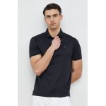 Emporio Armani tricou polo barbati, culoarea albastru marin, neted