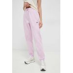 New Balance pantaloni de trening culoarea roz, cu imprimeu